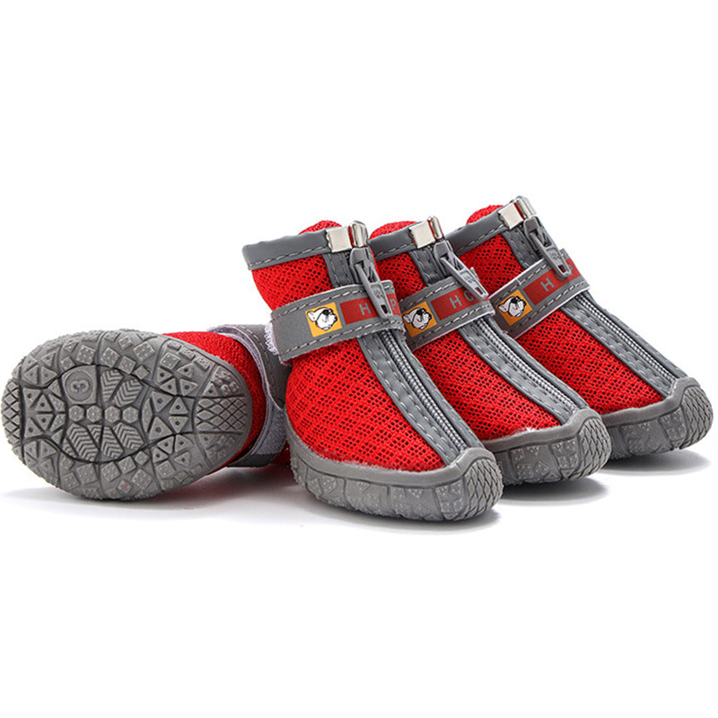 Waterproof Winter Dog Boots – Non-Slip & Reflective (Set of 4)