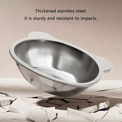 Elevated Stainless Steel Cat Bowl – 15° Tilted Raised Feeder