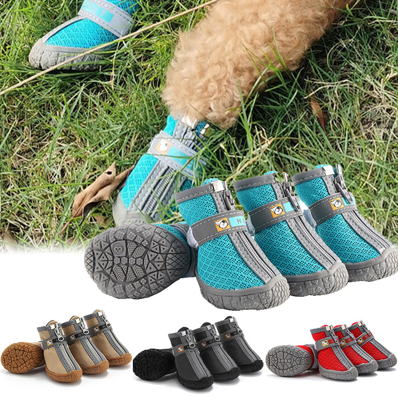Waterproof Winter Dog Boots – Non-Slip & Reflective (Set of 4)