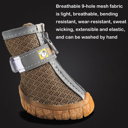 Waterproof Winter Dog Boots – Non-Slip & Reflective (Set of 4)