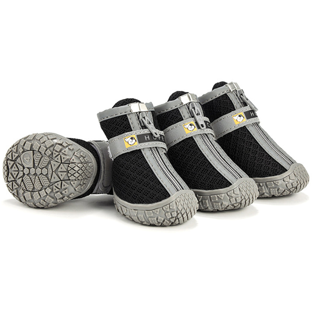 Waterproof Winter Dog Boots – Non-Slip & Reflective (Set of 4)