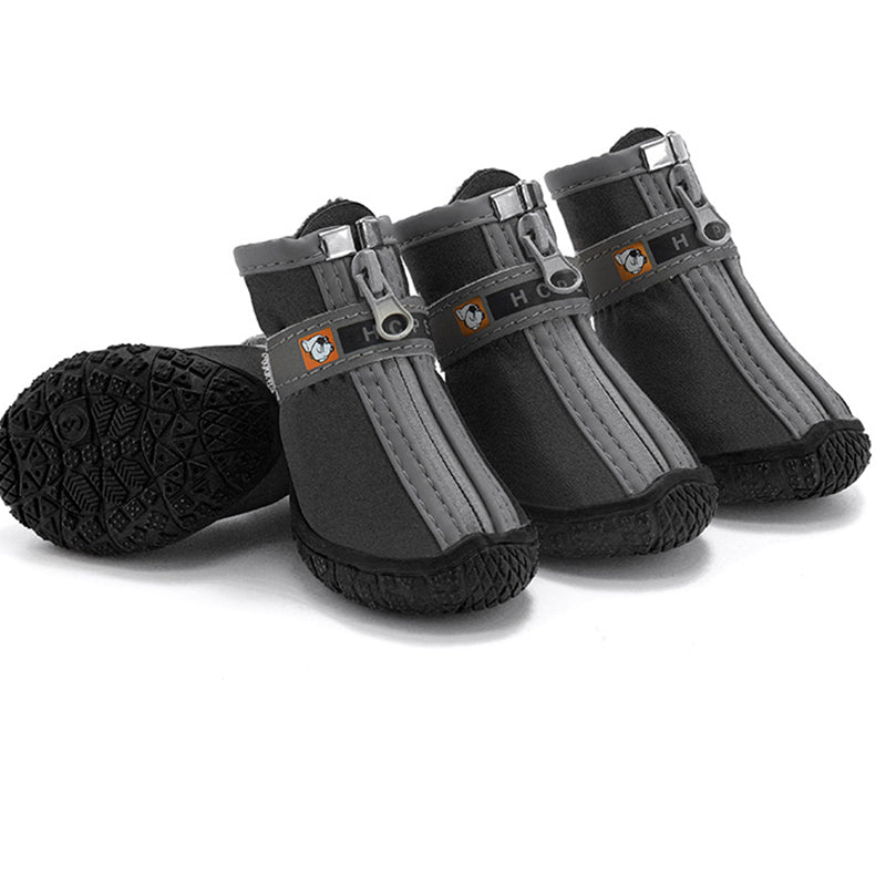 Waterproof Winter Dog Boots – Non-Slip & Reflective (Set of 4)