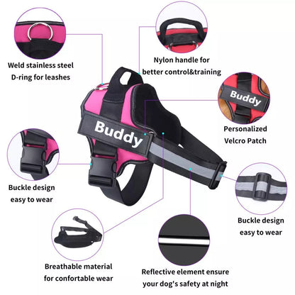 No-Pull Dog Harness | Reflective & Breathable | Wiggle & Whisk