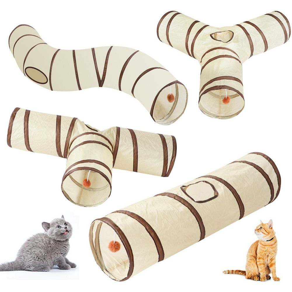 Donut Cat Tunnel Bed – Cozy Plush Hideaway & Play Tunnel