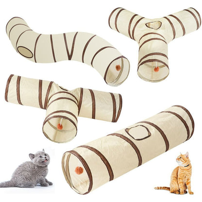 Donut Cat Tunnel Bed – Cozy Plush Hideaway & Play Tunnel