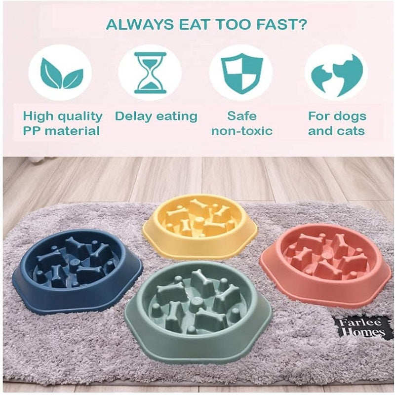 Slow Feeder Dog Bowl – Non-Slip Puzzle Bowl for Fast Eaters
