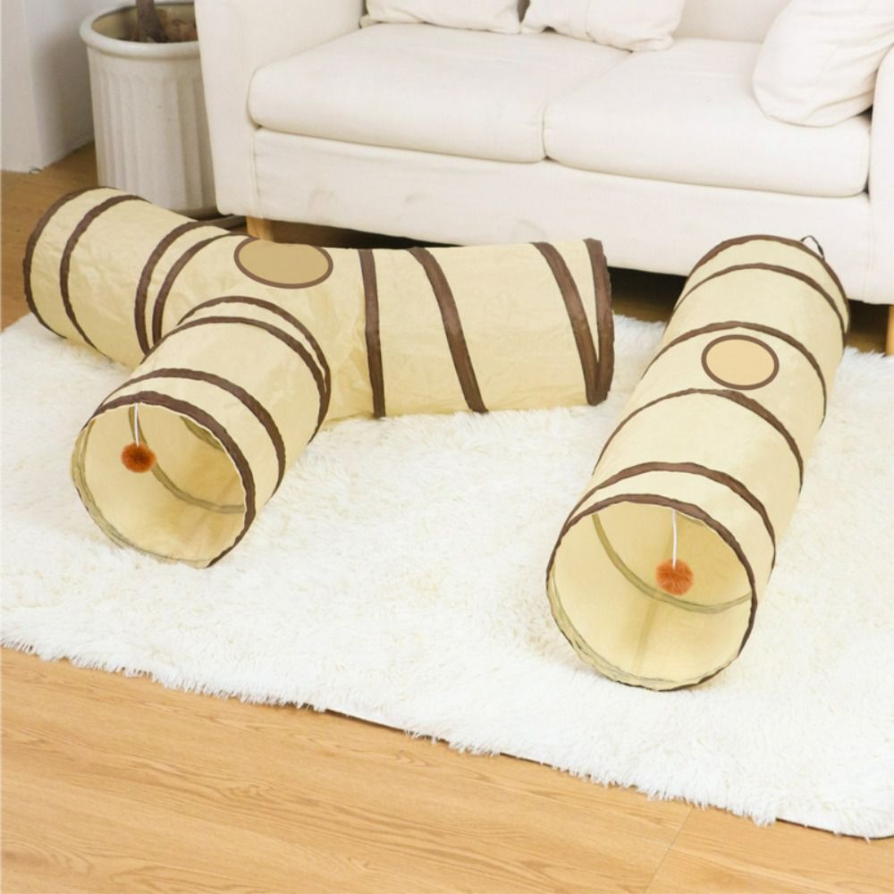 Donut Cat Tunnel Bed – Cozy Plush Hideaway & Play Tunnel