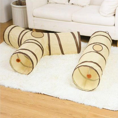 Donut Cat Tunnel Bed – Cozy Plush Hideaway & Play Tunnel