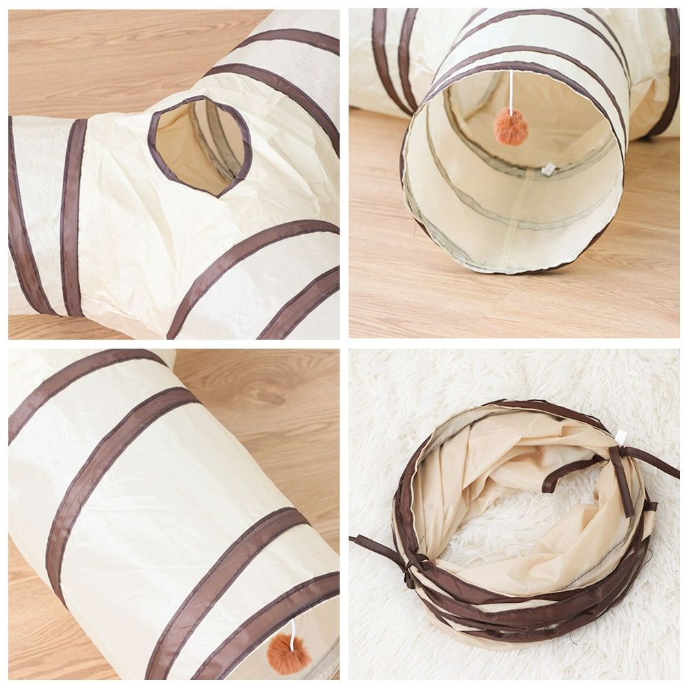 Donut Cat Tunnel Bed – Cozy Plush Hideaway & Play Tunnel