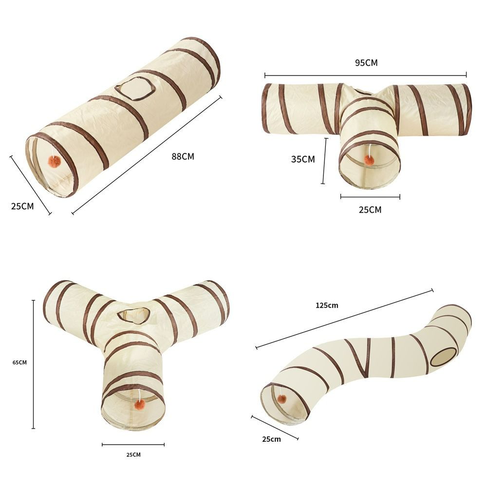 Donut Cat Tunnel Bed – Cozy Plush Hideaway & Play Tunnel