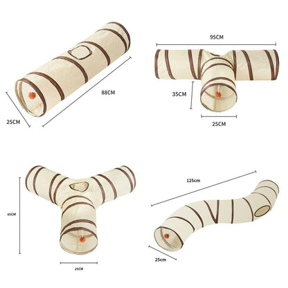 Donut Cat Tunnel Bed – Cozy Plush Hideaway & Play Tunnel