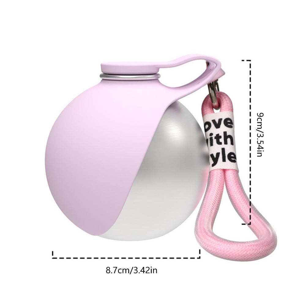 Portable Dog Water Bottle – Leak-Proof Stainless Steel with Fold-Out Bowl