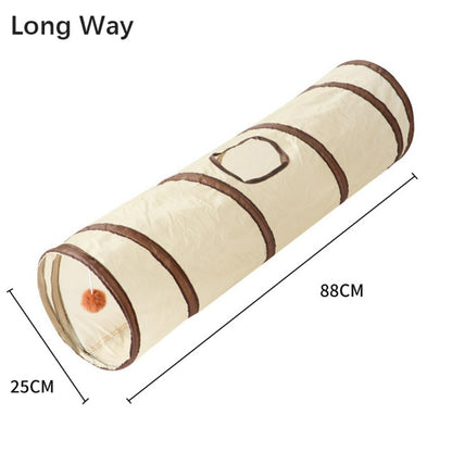 Donut Cat Tunnel Bed – Cozy Plush Hideaway & Play Tunnel