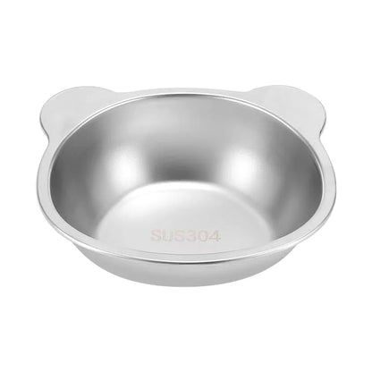Elevated Stainless Steel Cat Bowl – 15° Tilted Raised Feeder