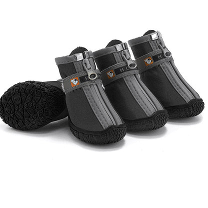 Waterproof Winter Dog Boots – Non-Slip & Reflective (Set of 4)