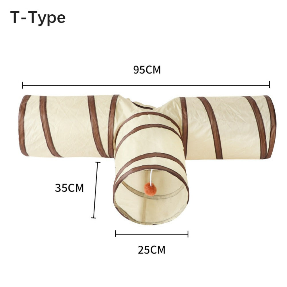 Donut Cat Tunnel Bed – Cozy Plush Hideaway & Play Tunnel