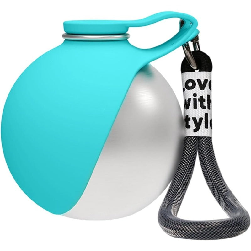 Portable Dog Water Bottle – Leak-Proof Stainless Steel with Fold-Out Bowl