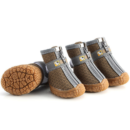 Waterproof Winter Dog Boots – Non-Slip & Reflective (Set of 4)