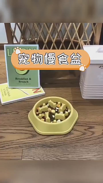 Slow Feeder Dog Bowl – Non-Slip Puzzle Bowl for Fast Eaters